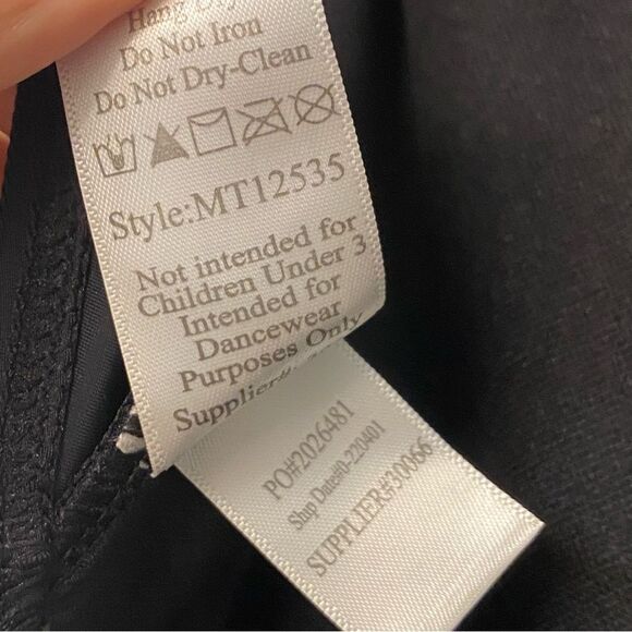 WEISSMAN Dance costume jumpsuit black Zip Front Sleeveless Unitard MT12535 LC - Picture 5 of 11